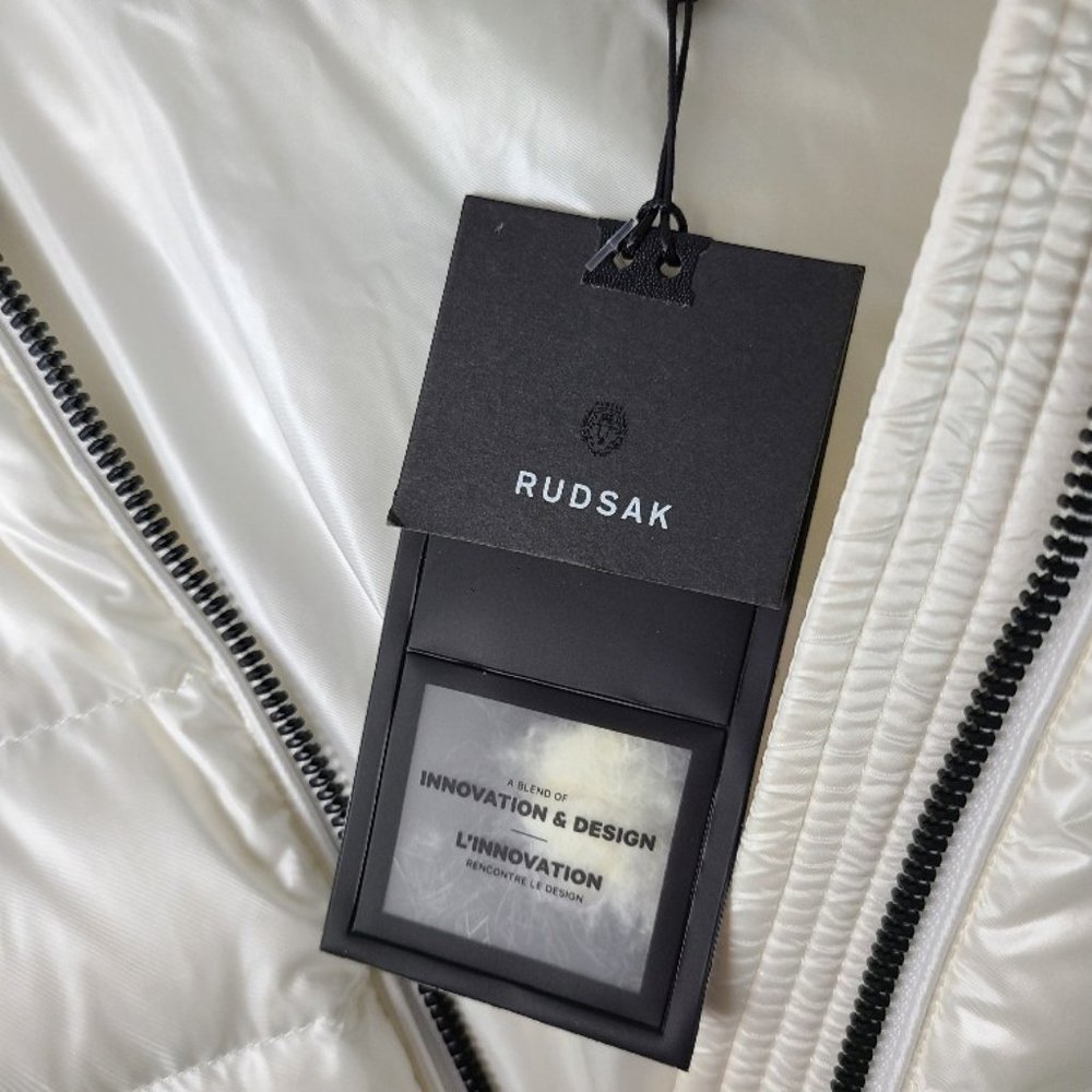 Rudsak Mette White Puffer Belted Jacket - Picture 14 of 16